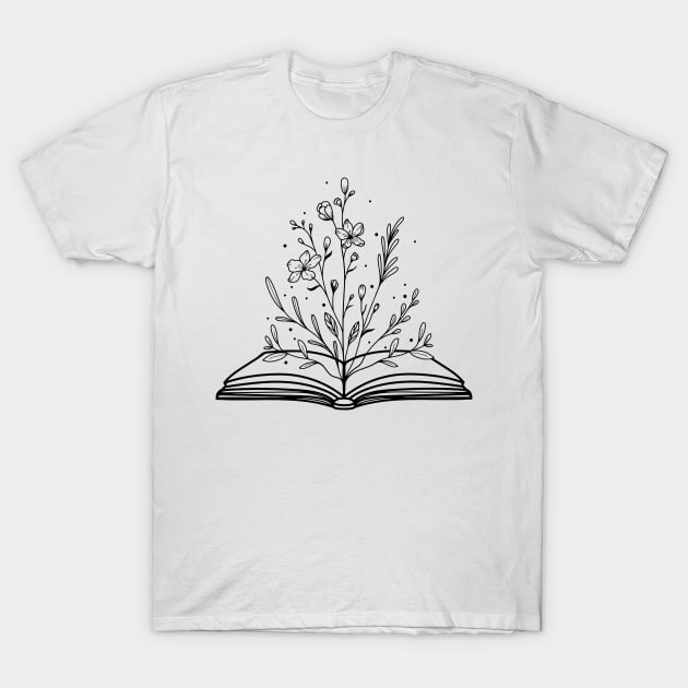 Floral Book T-Shirt by Chapters After Dark